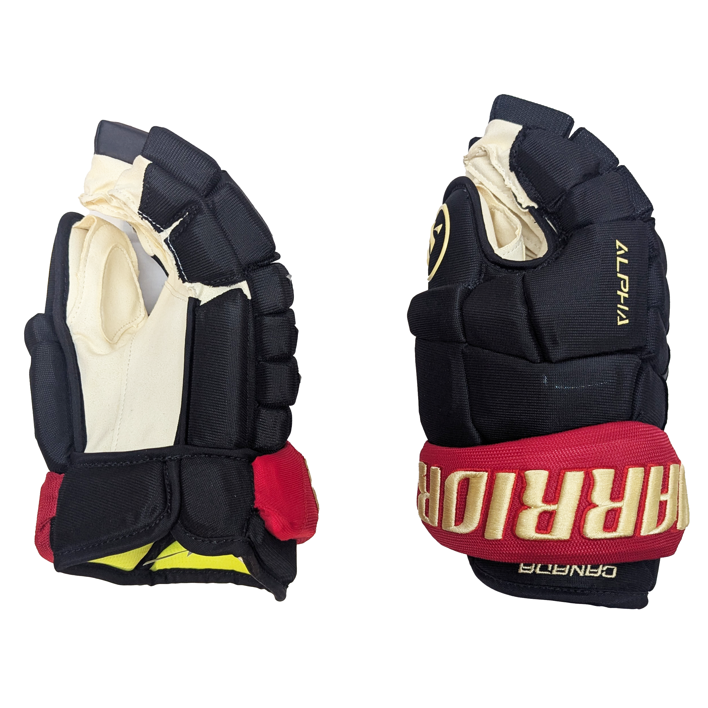 Warrior Alpha DX Pro - Pro Stock Hockey Glove - Team Canada 4-Nations (Black/Red/Gold)